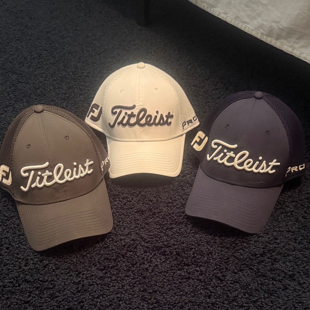 Titleist Golf Caps Set - Grey, White , and Navy